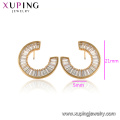 97095 xuping design unique or 18k couleur synthétiques zircon dames de la mode déposer des boucles d&#39;oreilles